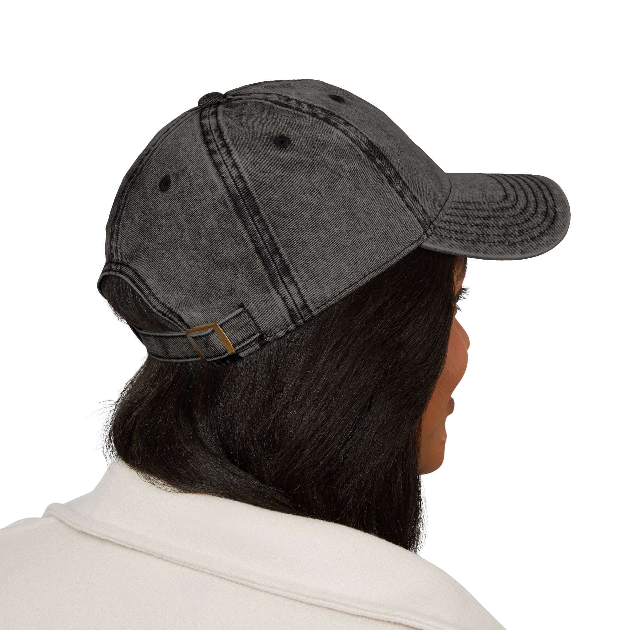 Vintage Embroidered Cap — I love Fluffy Girls Hats Printify 
