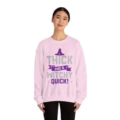 Witchy Chic Crewneck Sweatshirt - Limited Edition Halloween Design Sweatshirt Printify 