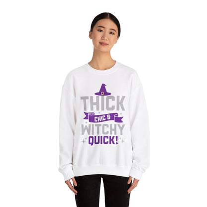 Witchy Chic Crewneck Sweatshirt - Limited Edition Halloween Design Sweatshirt Printify 