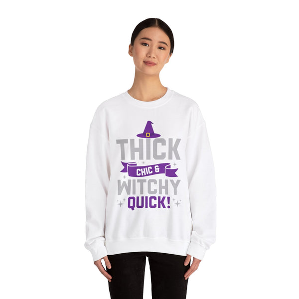 Witchy Chic Crewneck Sweatshirt - Limited Edition Halloween Design Sweatshirt Printify 