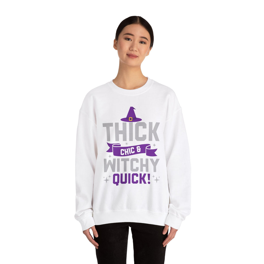 Witchy Chic Crewneck Sweatshirt - Limited Edition Halloween Design Sweatshirt Printify 