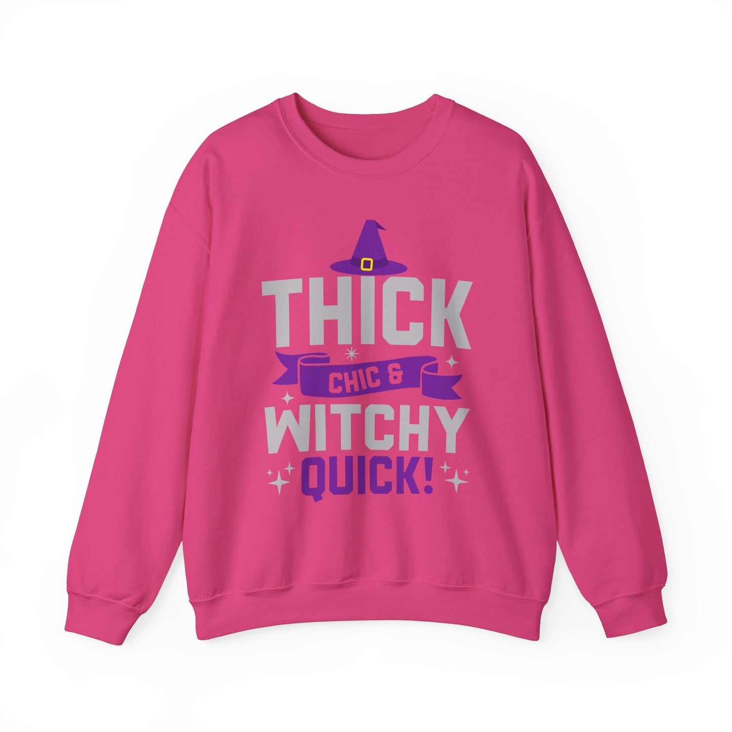 Witchy Chic Crewneck Sweatshirt - Limited Edition Halloween Design Sweatshirt Printify Heliconia S 