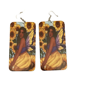 Wooden Fairy Earrings My Beautiful Fluff 
