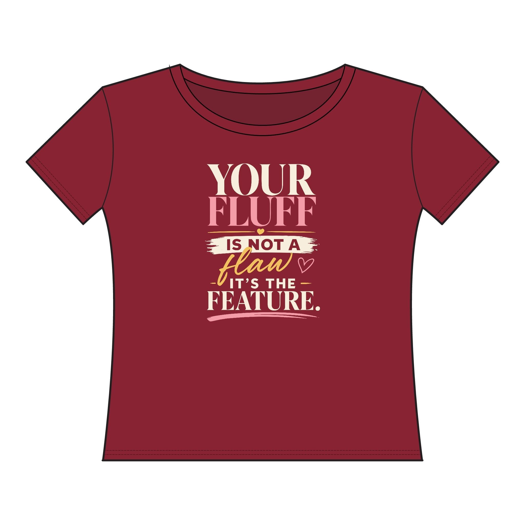 Your Fluff Is Not a Flaw, It's a Feature Shirt T-Shirt Printify XL Cardinal 
