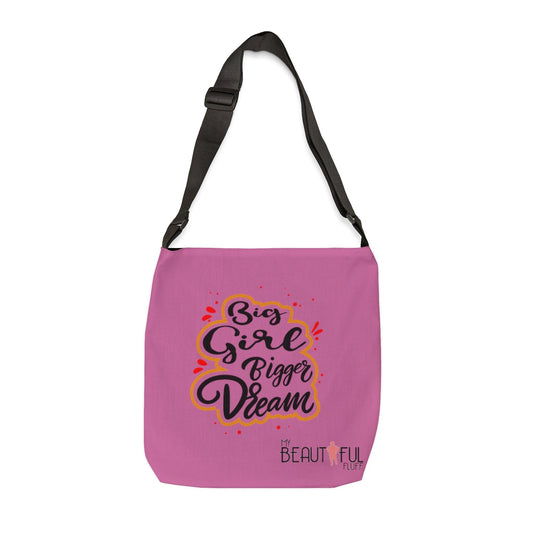 Big Girl Bigger Dream Adjustable Zipper Tote Bag Bags Printify 16" × 16'' 
