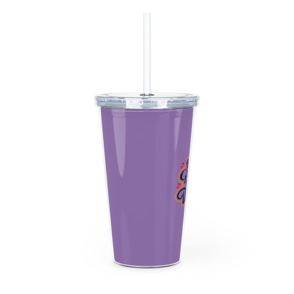 Big Girl Bigger Dream Plastic Tumbler with Straw Mug Printify 