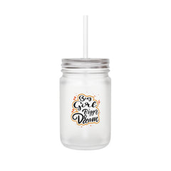 Big Girl Bigger Dreams Mason Jar Mug Printify 12oz Transparent Frosted