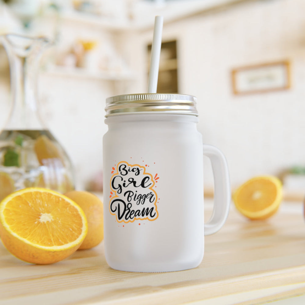 Big Girl Bigger Dreams Mason Jar Mug Printify 