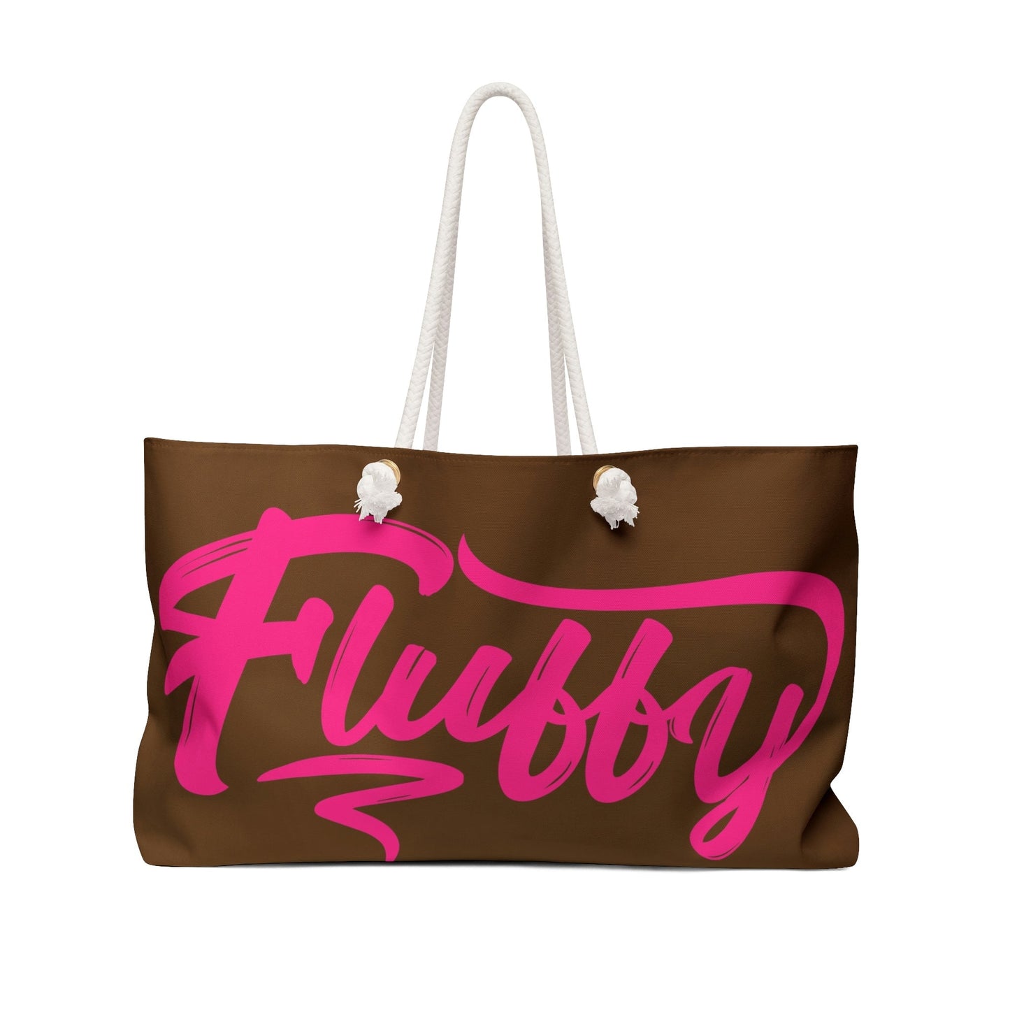 Chocolate and Pink Fluffy Weekender Bag Bags Printify 24" × 13" 
