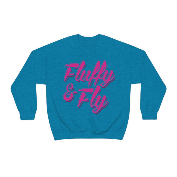 Fluffy & Fly Unisex Heavy Blend™ Crewneck Sweatshirt Sweatshirt Printify 2XL Antique Sapphire 