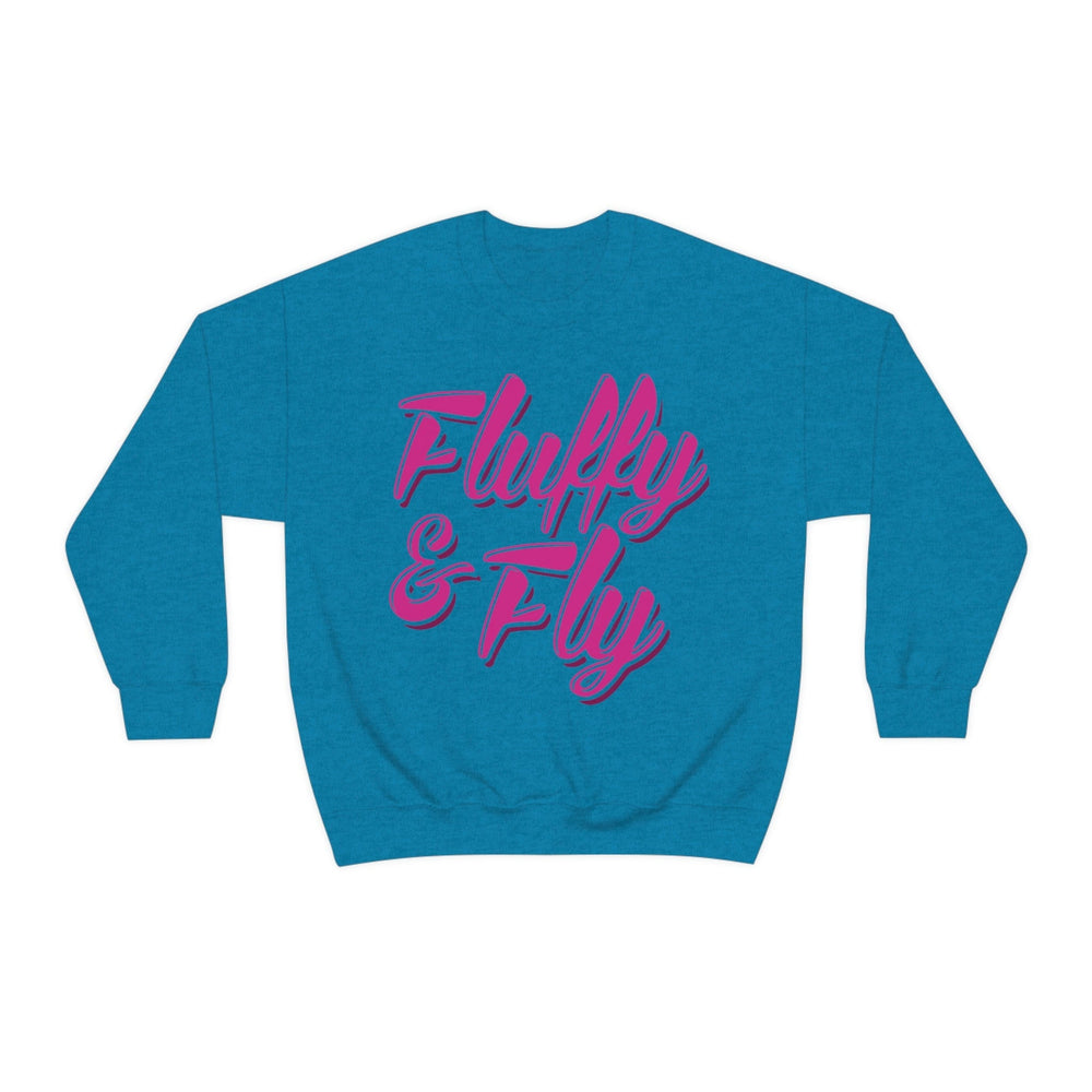 Fluffy & Fly Unisex Heavy Blend™ Crewneck Sweatshirt Sweatshirt Printify 2XL Antique Sapphire 