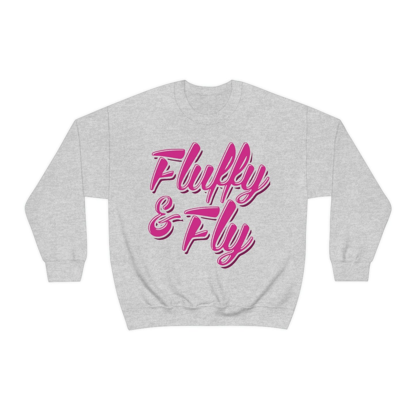 Fluffy & Fly Unisex Heavy Blend™ Crewneck Sweatshirt Sweatshirt Printify S Ash 