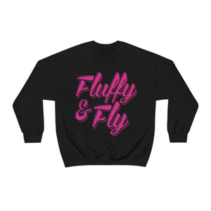 Fluffy & Fly Unisex Heavy Blend™ Crewneck Sweatshirt Sweatshirt Printify S Black 