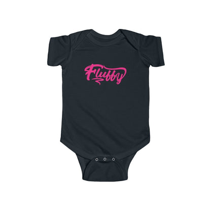 Fluffy Infant Fine Jersey Bodysuit Short Sleeve Kids clothes Printify Black 12M 