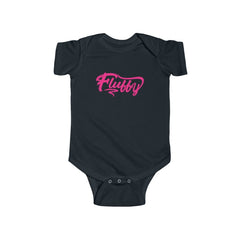 Fluffy Infant Fine Jersey Bodysuit Short Sleeve Kids clothes Printify Black 12M 