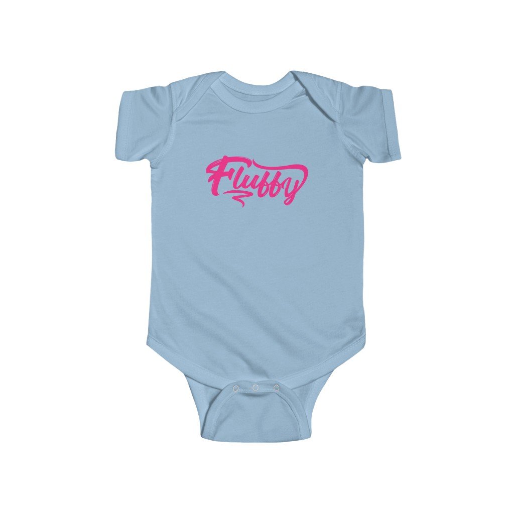 Fluffy Infant Fine Jersey Bodysuit Short Sleeve Kids clothes Printify Light Blue NB 