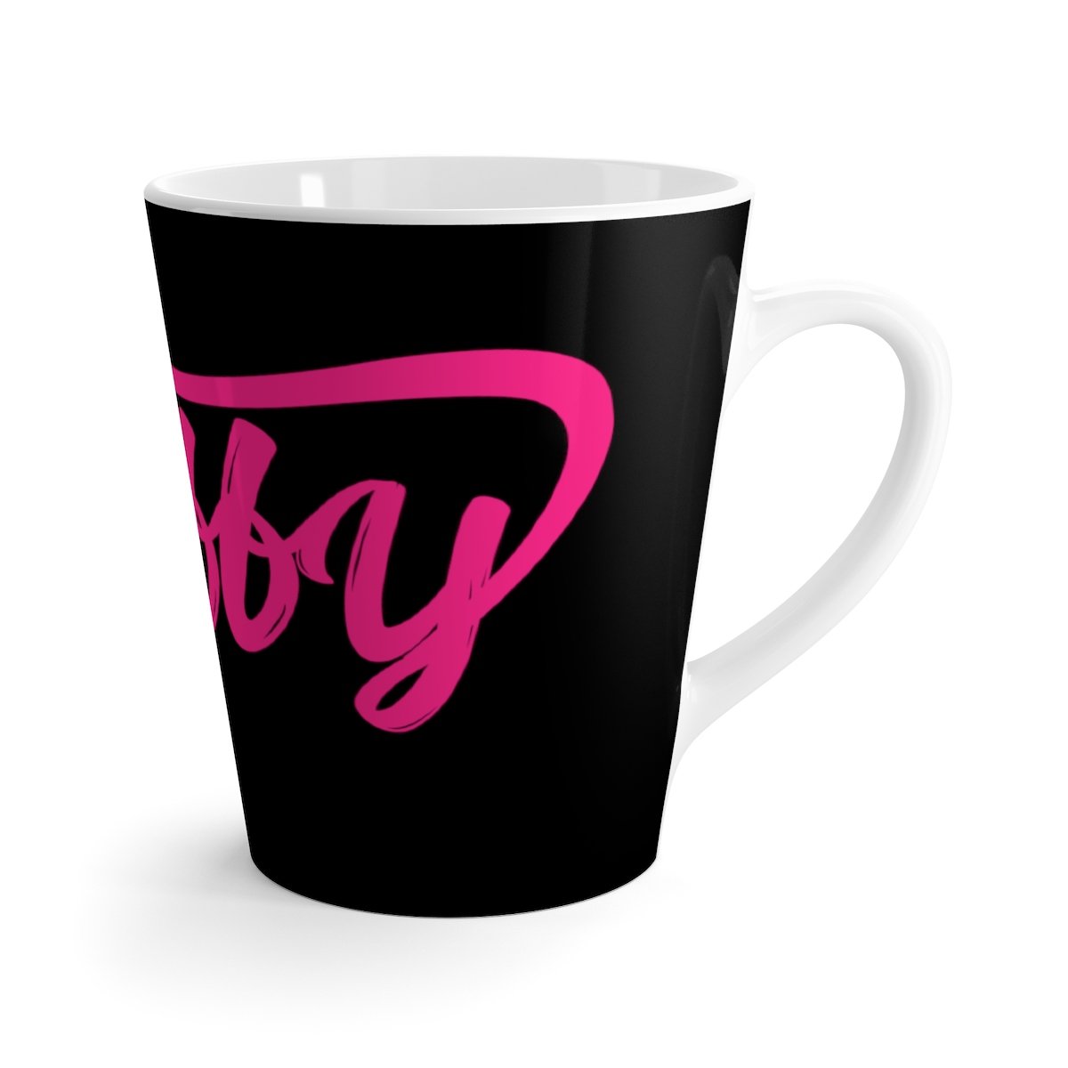 Fluffy Latte mug- Black/Pink Mug Printify 