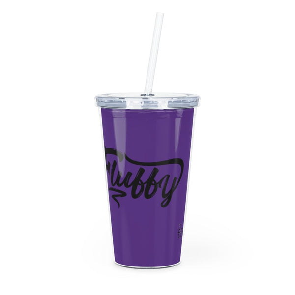 Fluffy Plastic Tumbler with Straw Mug Printify 