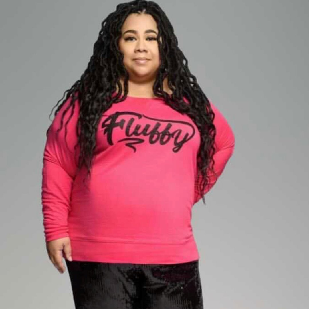 Fluffy Women's Curvy French Terry Plus Sweatshirt My Beautiful Fluff 
