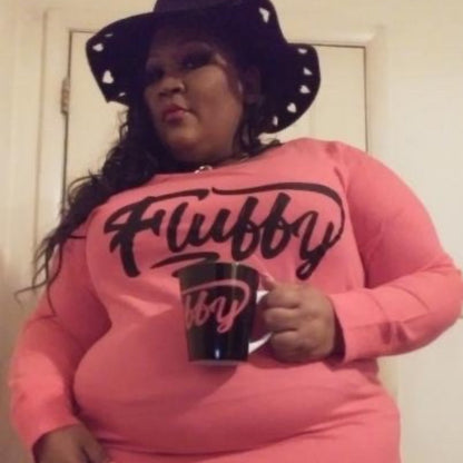 Fluffy Women's Curvy French Terry Plus Sweatshirt My Beautiful Fluff 