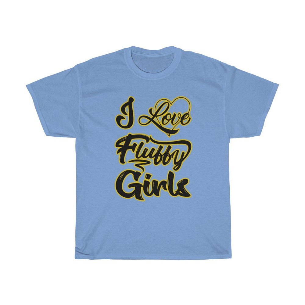 I love Fluffy Girls Men's M-5XL Heavy Cotton Tee T-Shirt Printify Carolina Blue M 