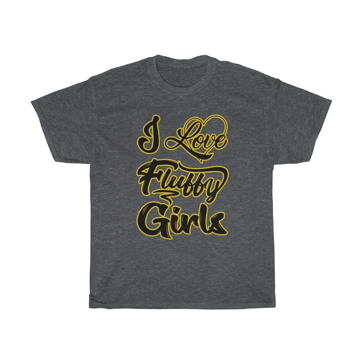 I love Fluffy Girls Men's M-5XL Heavy Cotton Tee T-Shirt Printify Dark Heather M 