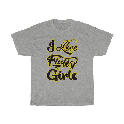 I love Fluffy Girls Men's M-5XL Heavy Cotton Tee T-Shirt Printify Sport Grey M 