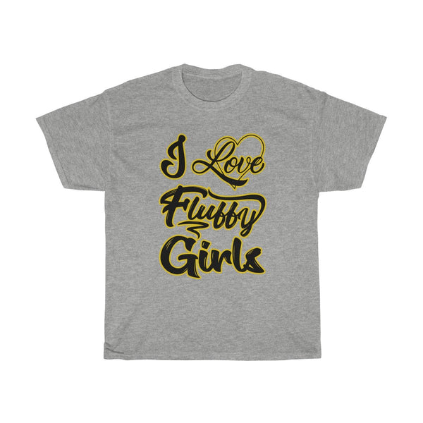 I love Fluffy Girls Men's M-5XL Heavy Cotton Tee T-Shirt Printify Sport Grey M 