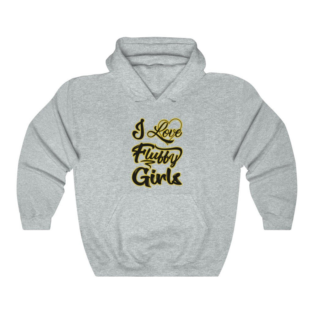 I love Fluffy Girls Unisex Heavy Blend™ Hooded Sweatshirt Hoodie Printify Ash S 