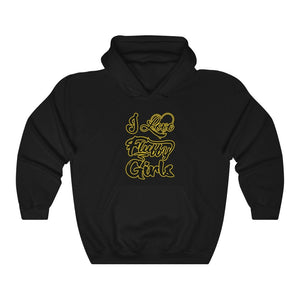 I love Fluffy Girls Unisex Heavy Blend™ Hooded Sweatshirt Hoodie Printify Black S 