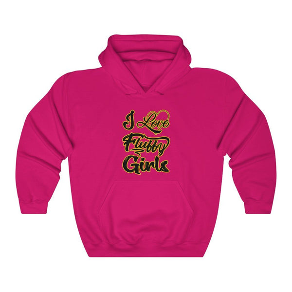 I love Fluffy Girls Unisex Heavy Blend™ Hooded Sweatshirt Hoodie Printify Heliconia S 