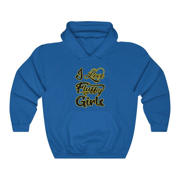 I love Fluffy Girls Unisex Heavy Blend™ Hooded Sweatshirt Hoodie Printify Royal S 