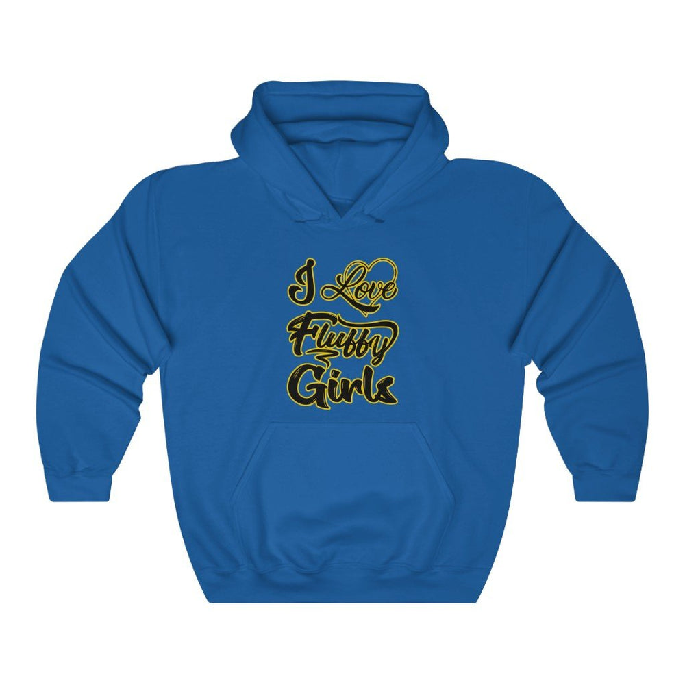 I love Fluffy Girls Unisex Heavy Blend™ Hooded Sweatshirt Hoodie Printify Royal S 