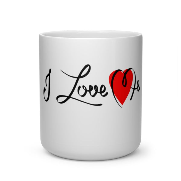 I love ME Heart Shape Mug Mug Printify 