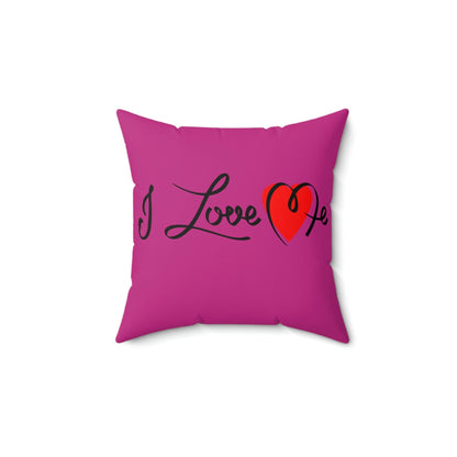 I Love Me Spun Polyester Square Pillow Home Decor Printify 14" × 14" 