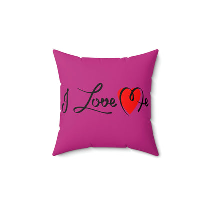 I Love Me Spun Polyester Square Pillow Home Decor Printify 