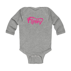 Infant Long Sleeve Bodysuit Kids clothes Printify Heather 6M 