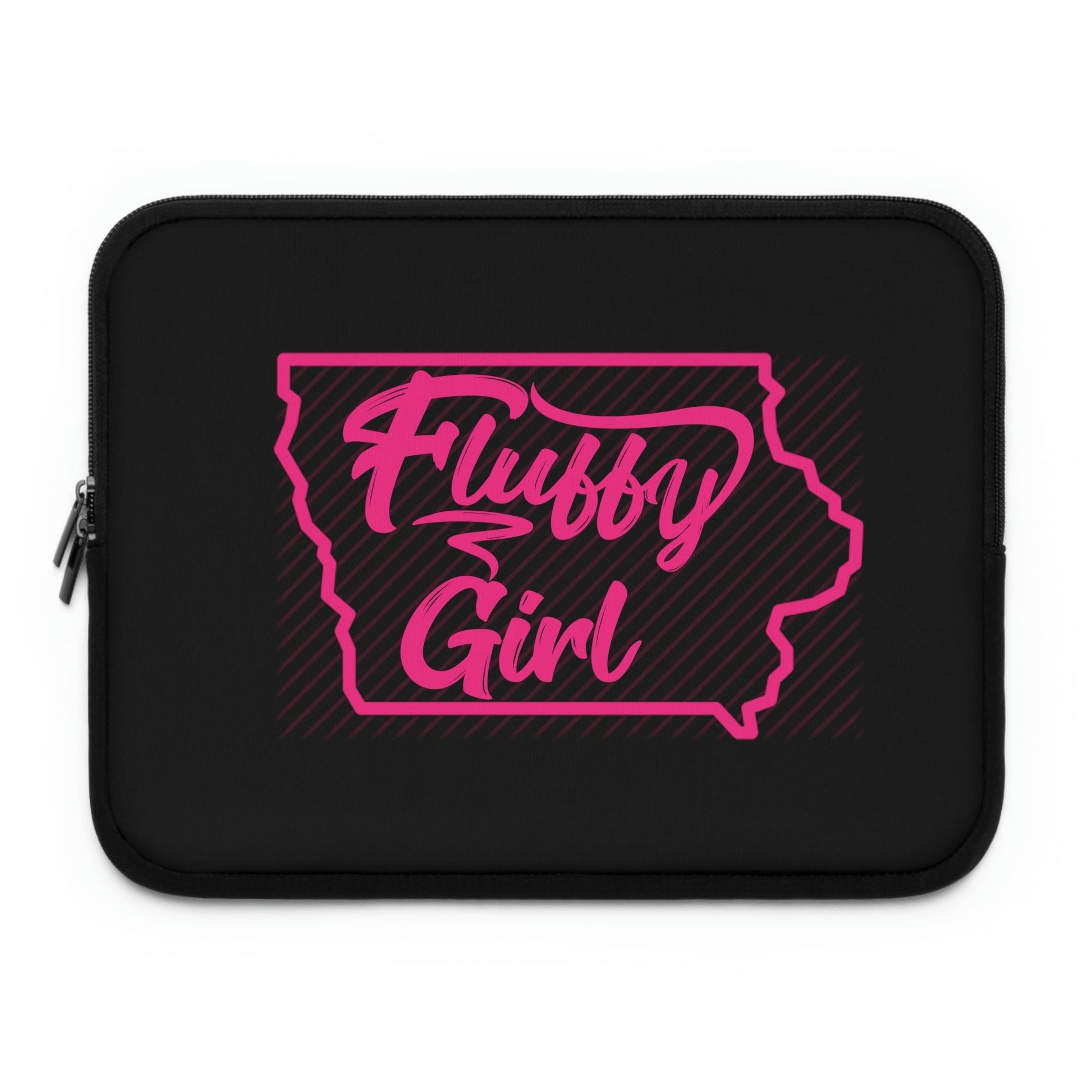 Iowa Fluffy Laptop Sleeve Laptop Sleeve Printify Black 13" 