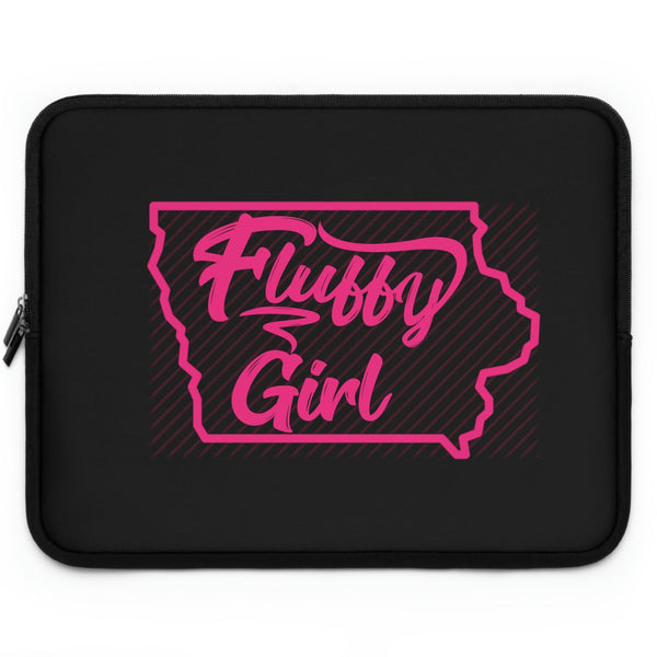 Iowa Fluffy Laptop Sleeve Laptop Sleeve Printify Black 17" 