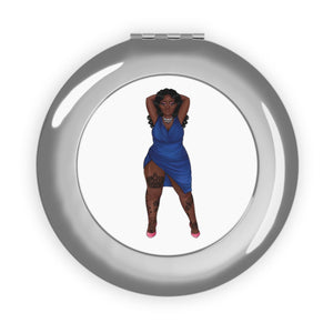 Kendra Compact Travel Mirror Accessories Printify Silver Glossy One size