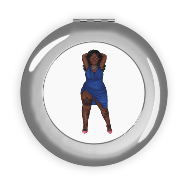 Kendra Compact Travel Mirror Accessories Printify Silver Glossy One size