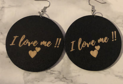 Live Sell I love me earrings My Beautiful Fluff 