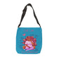 My Beautiful Fluff Adjustable Tote Bag in Turquoise Bags Printify 16" × 16'' 