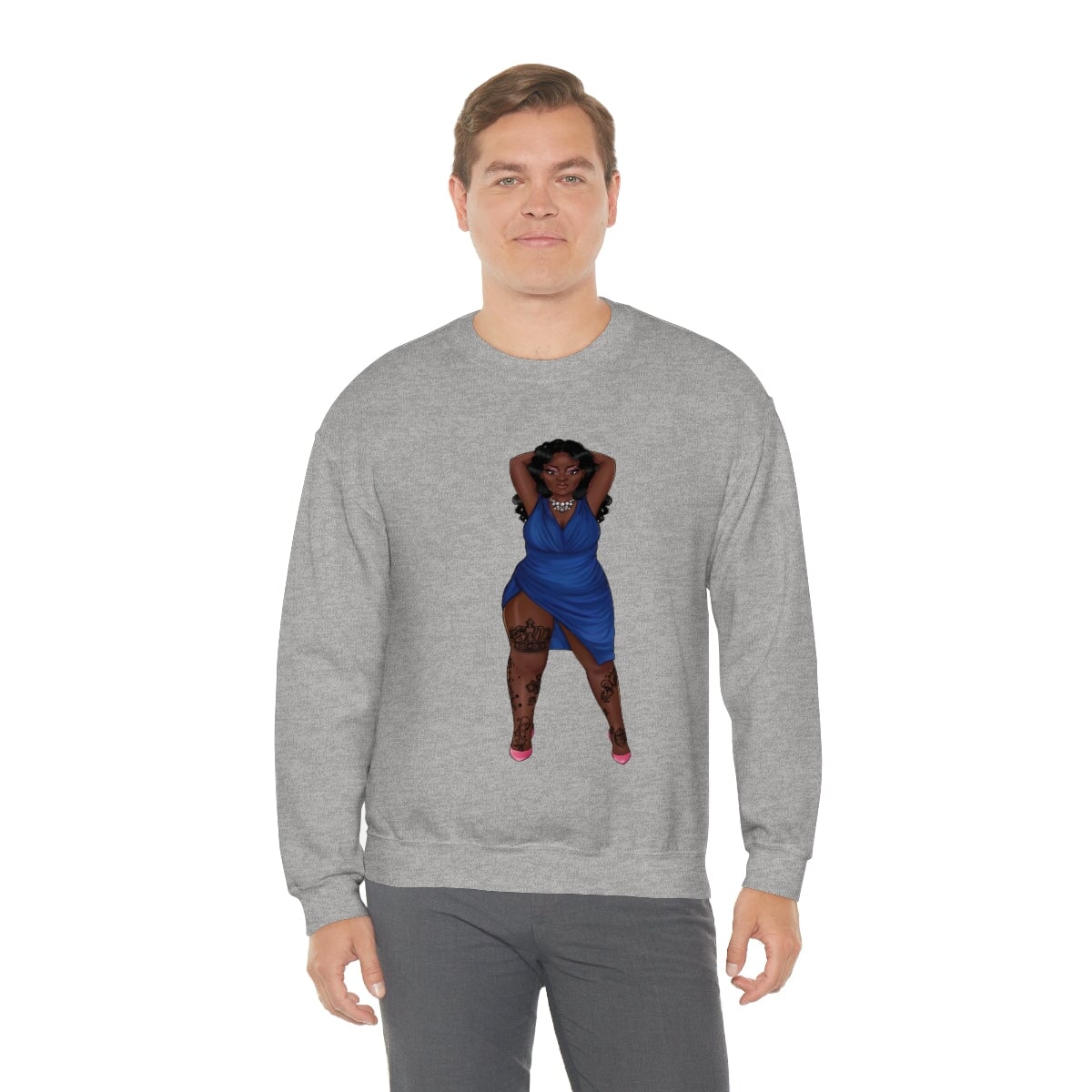 My Beautiful Fluff Show Off Your Fluff Kendra Unisex Heavy Blend Crewneck Sweatshirt Sweatshirt Printify 
