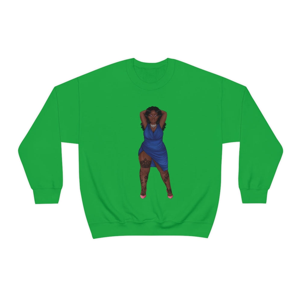 My Beautiful Fluff Show Off Your Fluff Kendra Unisex Heavy Blend Crewneck Sweatshirt Sweatshirt Printify S Irish Green 