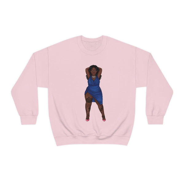 My Beautiful Fluff Show Off Your Fluff Kendra Unisex Heavy Blend Crewneck Sweatshirt Sweatshirt Printify S Light Pink 