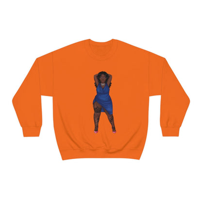 My Beautiful Fluff Show Off Your Fluff Kendra Unisex Heavy Blend Crewneck Sweatshirt Sweatshirt Printify S Orange 