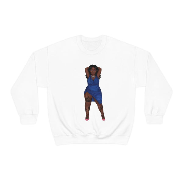 My Beautiful Fluff Show Off Your Fluff Kendra Unisex Heavy Blend Crewneck Sweatshirt Sweatshirt Printify S White 