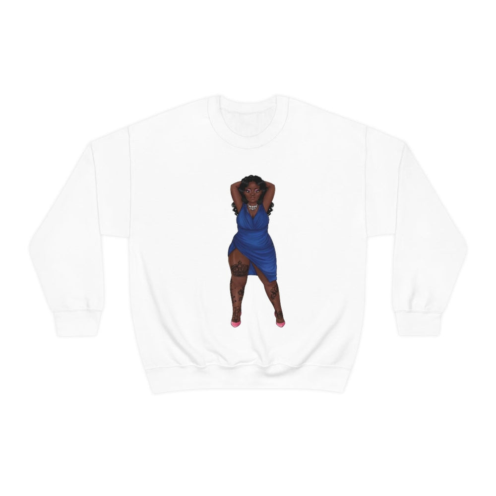 My Beautiful Fluff Show Off Your Fluff Kendra Unisex Heavy Blend Crewneck Sweatshirt Sweatshirt Printify S White 