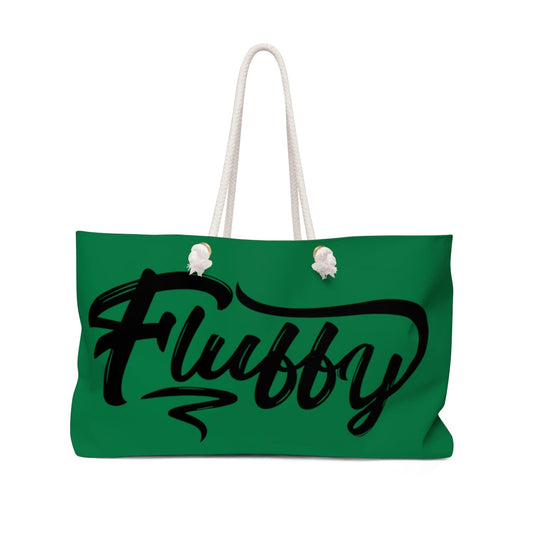 My Beautiful Fluffy Bottega Green Weekender Bag Bags Printify 24" × 13" 